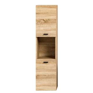 Badmidischrank Badezimmerschrank mit einem offenen Fach 133 cm hoch