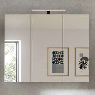 Badschrank Spiegel in modernem Design optional mit Aufbauleuchte