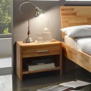 Bettkommode Massivholz mit einer Schublade 45 cm breit