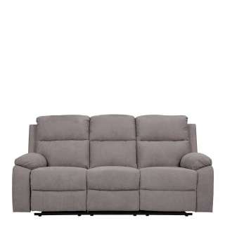Graues Relax Sofa mit drei Sitzplätzen 197 cm breit - 95 cm tief