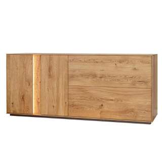Großes Esszimmersideboard - Wildeiche Massivholz geölt montiert