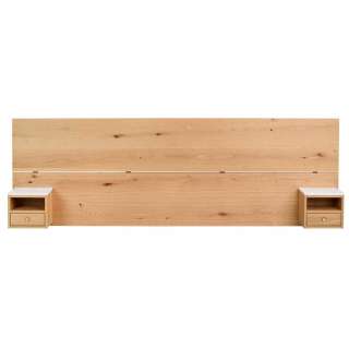 Holz Bett Kopfteil aus Wildeiche Massivholz 240 cm breit