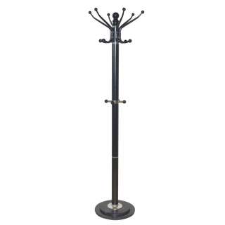 Metall Standgarderobe schwarz aus Stahl Marmorplatte