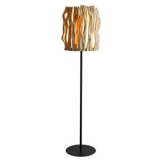 Moderne Stehlampe Holz Metall 140 cm hoch 33 cm breit