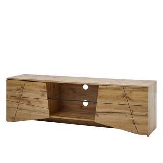 Modernes TV Lowboard in Eichefarben 160 cm breit