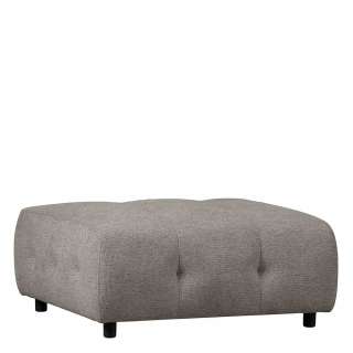 Modul Hocker Sofa in Graugrün Chenille Vierfußgestell aus Holz