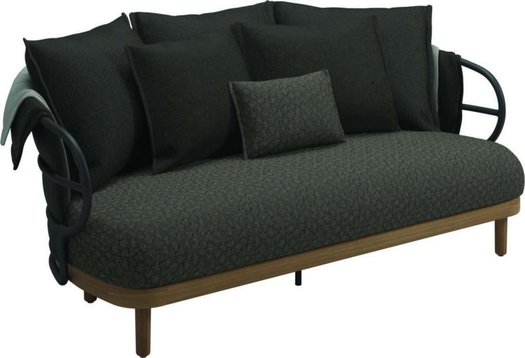 Gloster - Dune 2-Sitzer Sofa - anthrazit - outdoor