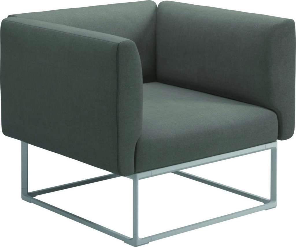 Gloster - Maya Lounge Sessel - fife rainy grey - outdoor