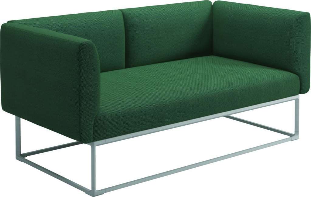 Gloster - Maya Loungesofa - robben forest - gestell white - outdoor