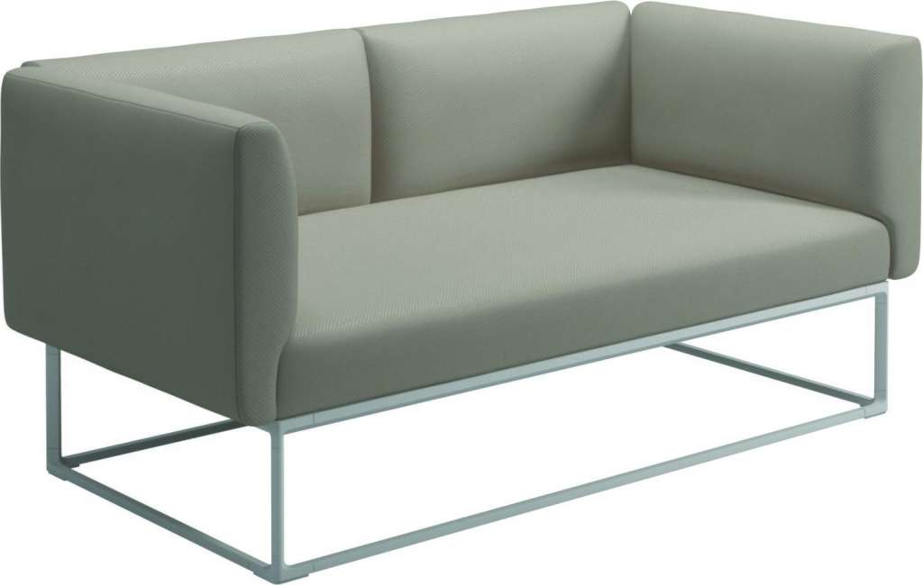 Gloster - Maya Loungesofa - dot oyster - gestell white - outdoor