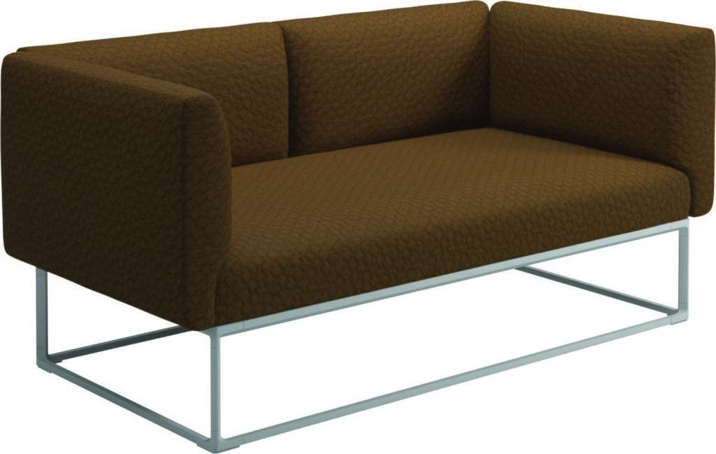 Gloster - Maya Loungesofa - wave russet - gestell white - outdoor