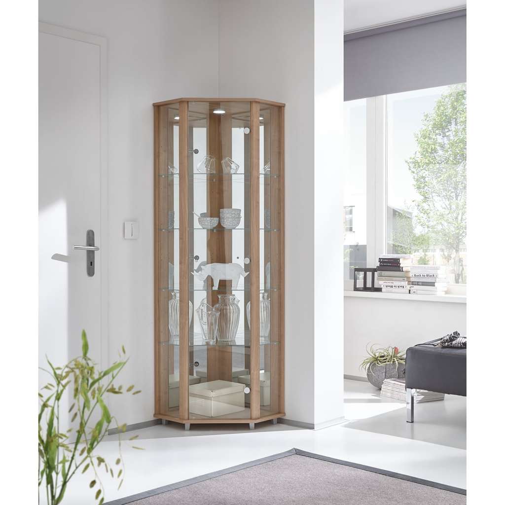 home24 Eckvitrine Amalia (inkl. Beleuchtung)