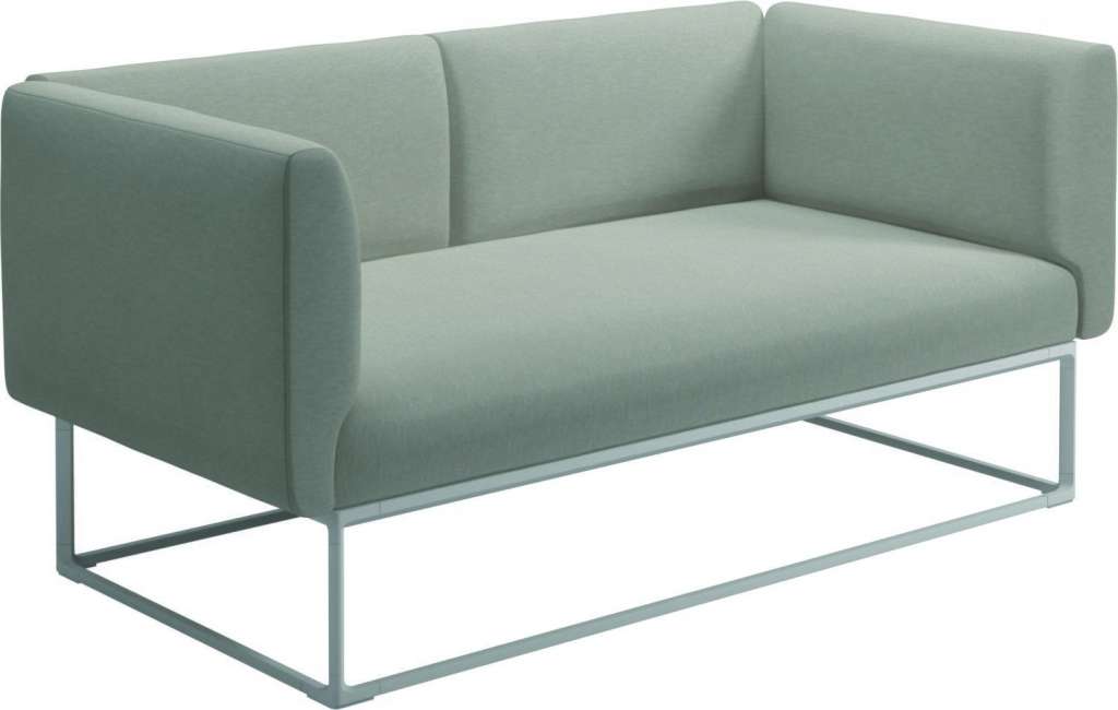 Gloster - Maya Loungesofa - tuck malt - gestell white - outdoor