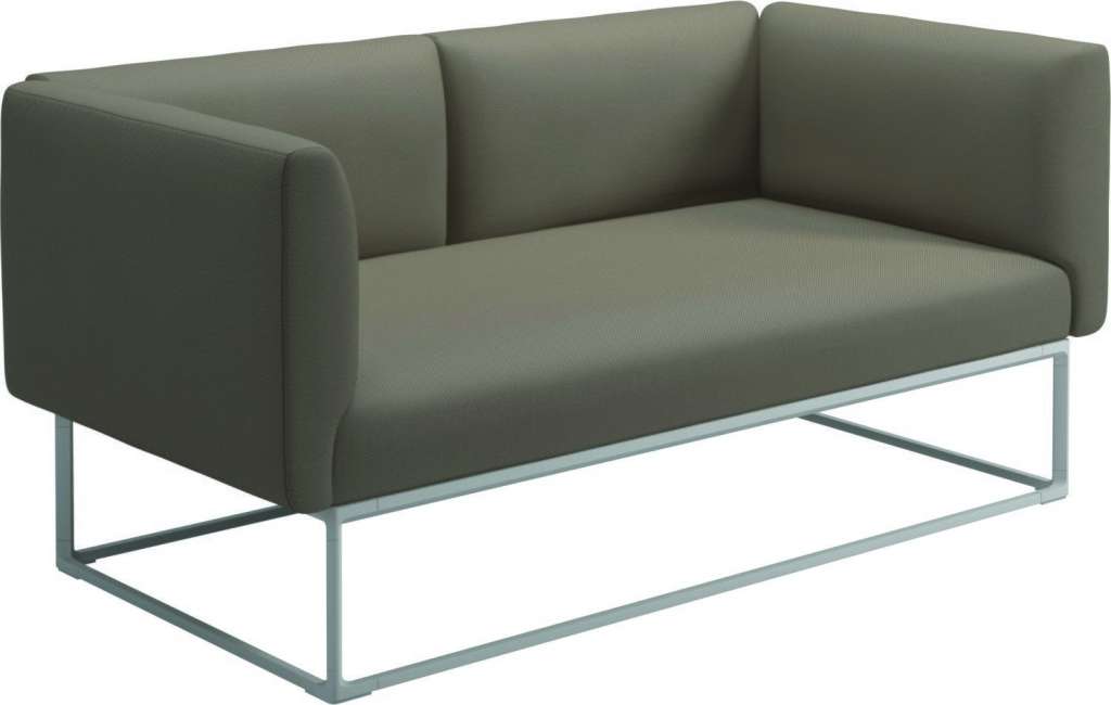 Gloster - Maya Loungesofa - ravel dune - gestell white - outdoor