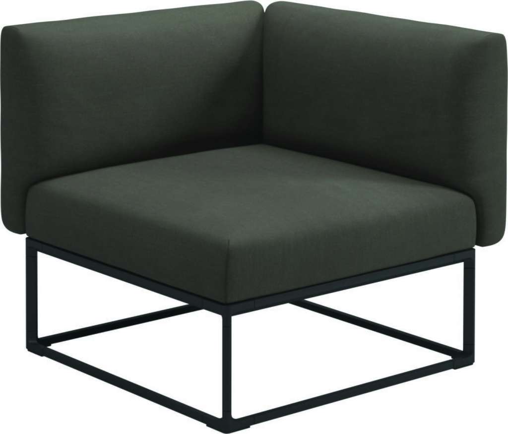 Gloster - Maya 86 x 86 Eckmodul  - fife platinum - gestell meteor - outdoor