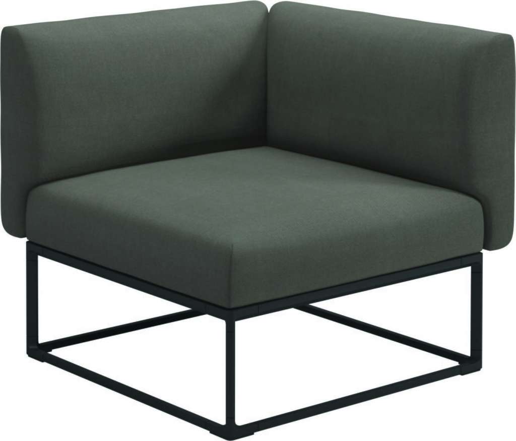 Gloster - Maya 86 x 86 Eckmodul  - fife nickel - gestell meteor - outdoor
