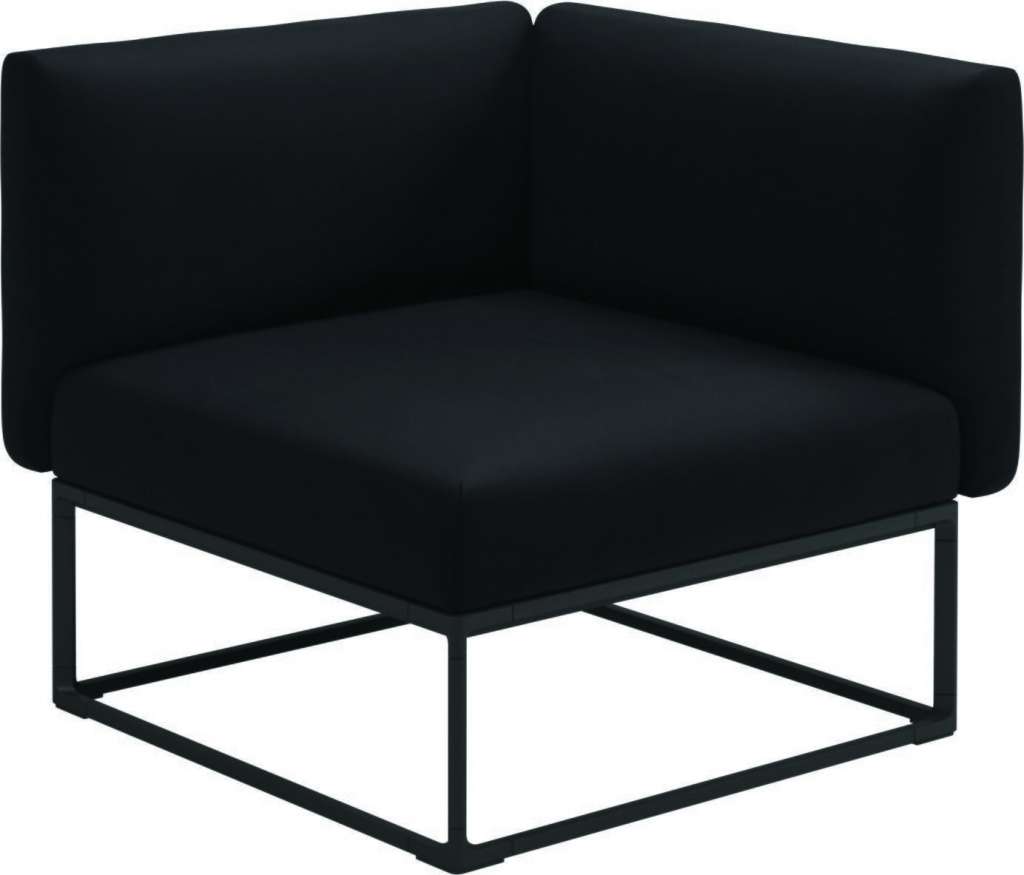 Gloster - Maya 86 x 86 Eckmodul  - fife soot blue - gestell meteor - outdoor