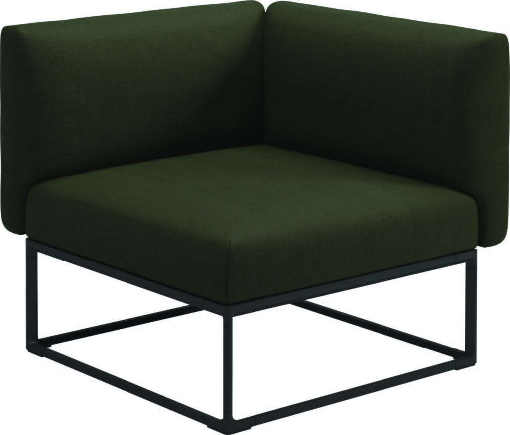 Gloster - Maya 86 x 86 Eckmodul  - fife olive - gestell meteor - outdoor