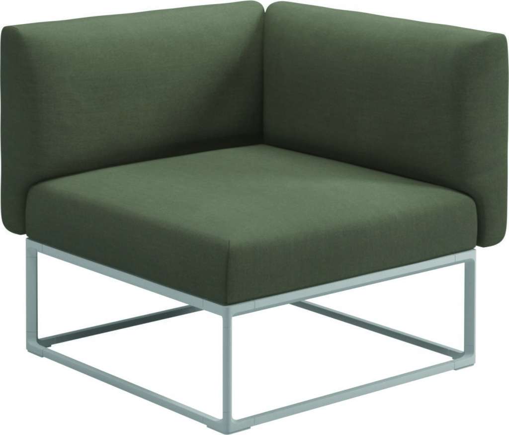 Gloster - Maya 86 x 86 Eckmodul  - fife lichen - gestell meteor - outdoor