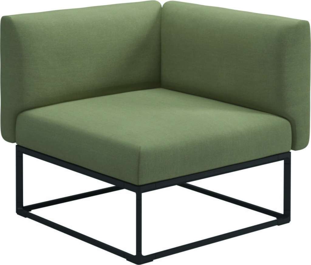 Gloster - Maya 86 x 86 Eckmodul  - fife silky green - gestell meteor - outdoor
