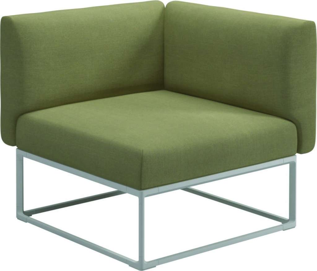 Gloster - Maya 86 x 86 Eckmodul  - fife quince yellow - gestell meteor - outdoor