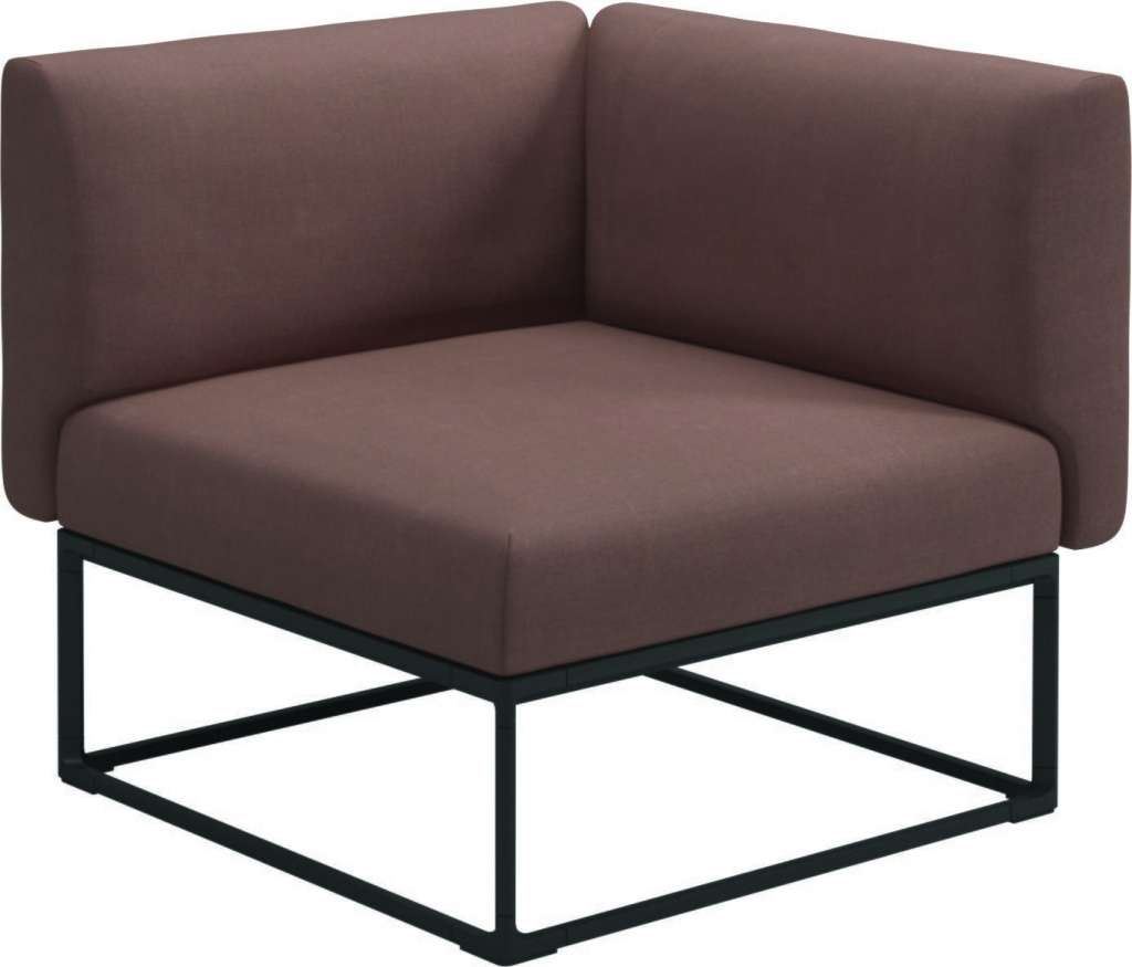 Gloster - Maya 86 x 86 Eckmodul  - fife warm rose - gestell meteor - outdoor