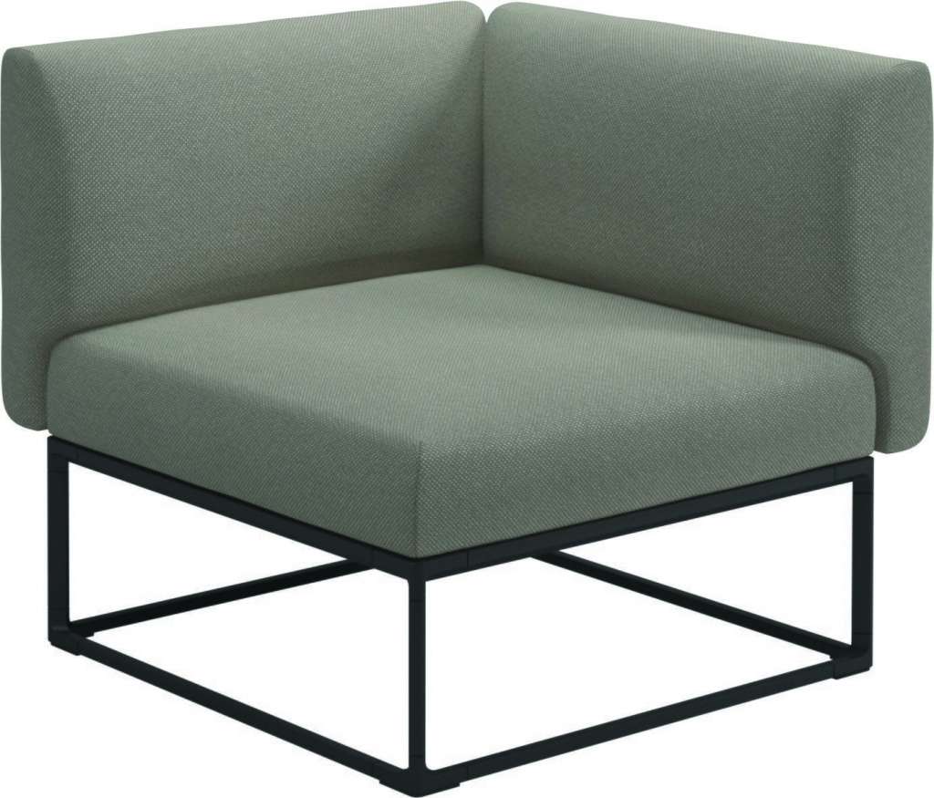 Gloster - Maya 86 x 86 Eckmodul  - robben grey - gestell meteor - outdoor
