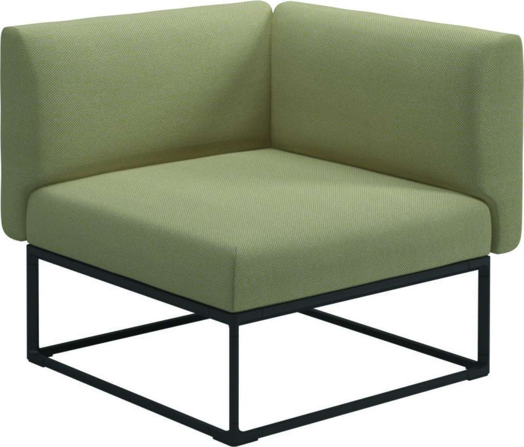 Gloster - Maya 86 x 86 Eckmodul  - robben lichen - gestell meteor - outdoor
