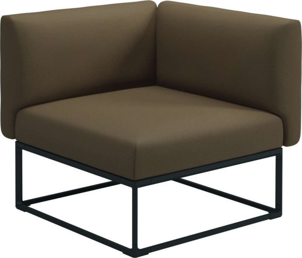 Gloster - Maya 86 x 86 Eckmodul  - ravel ginger - gestell meteor - outdoor