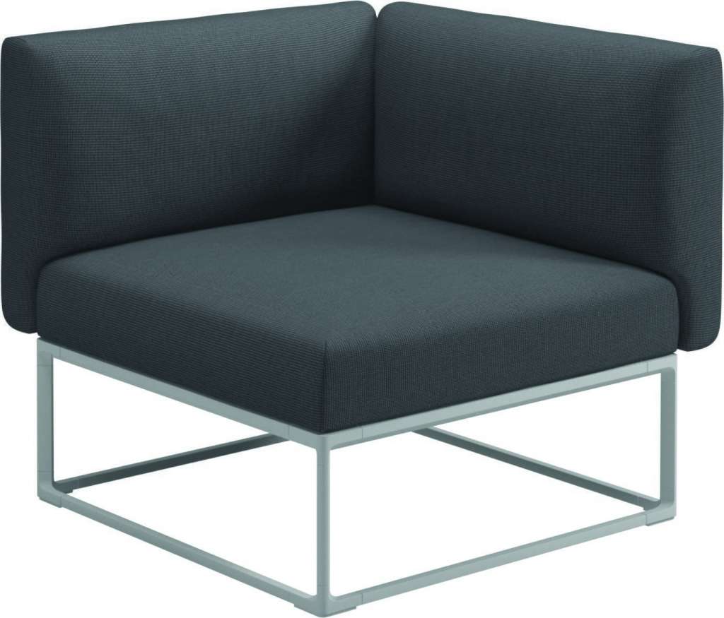 Gloster - Maya 86 x 86 Eckmodul  - anthracite - gestell white - outdoor