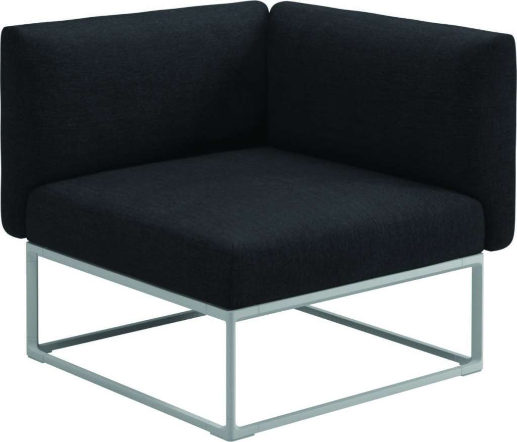 Gloster - Maya 86 x 86 Eckmodul  - fife nightshade - gestell white - outdoor