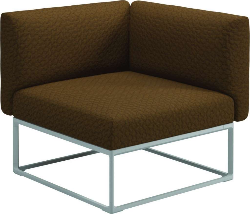 Gloster - Maya 86 x 86 Eckmodul  - wave russet - gestell white - outdoor
