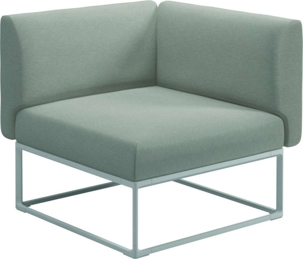Gloster - Maya 86 x 86 Eckmodul  - tuck malt - gestell white - outdoor