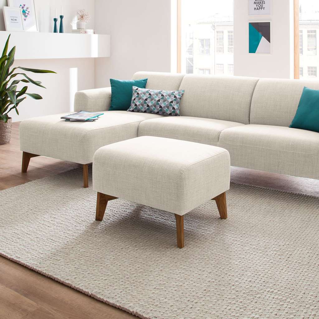home24 Polsterhocker Bora II Webstoff