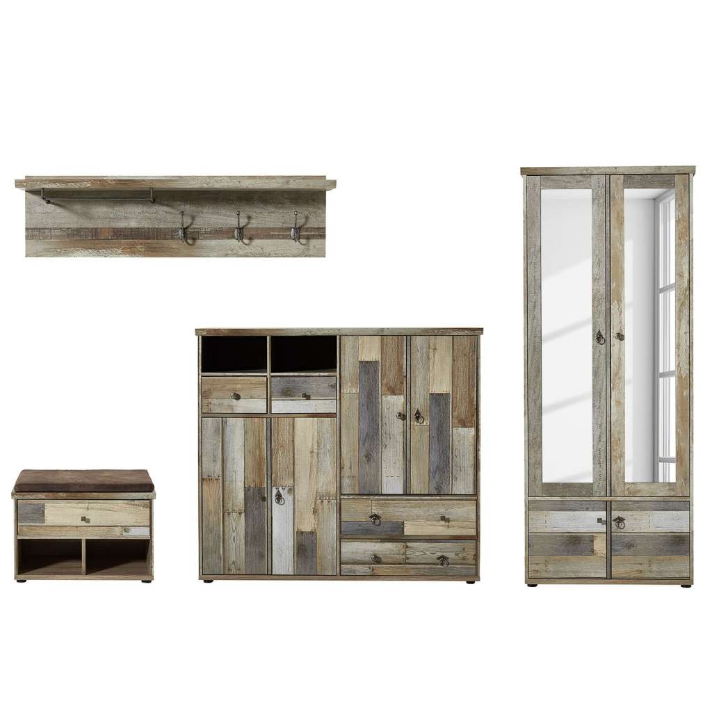 home24 Garderoben-Set Tapara II (4-teilig)