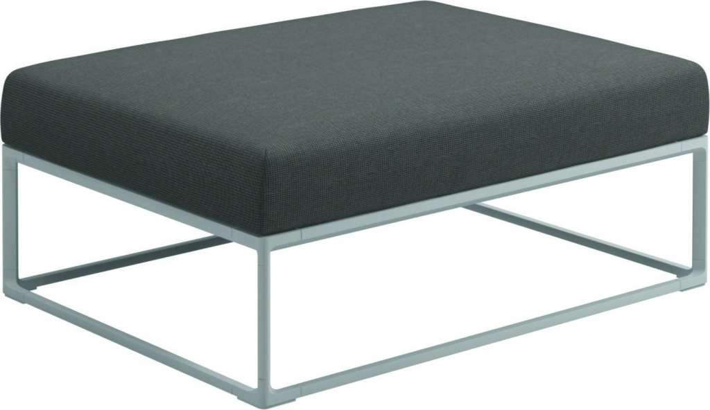 Gloster - Maya Ottomane - granite - gestell white - 100 x 75 cm - outdoor