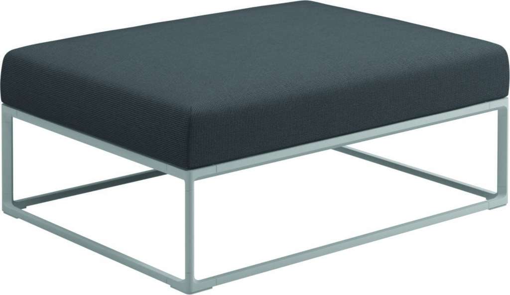 Gloster - Maya Ottomane - anthracite - gestell white - 100 x 75 cm - outdoor