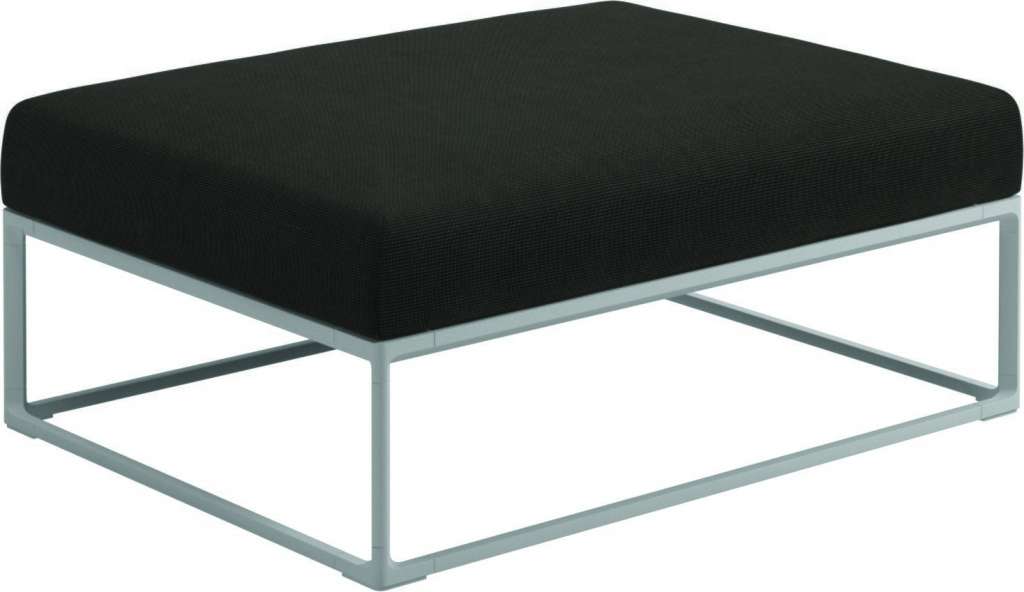 Gloster - Maya Ottomane - fife granite - gestell white - 100 x 75 cm - outdoor
