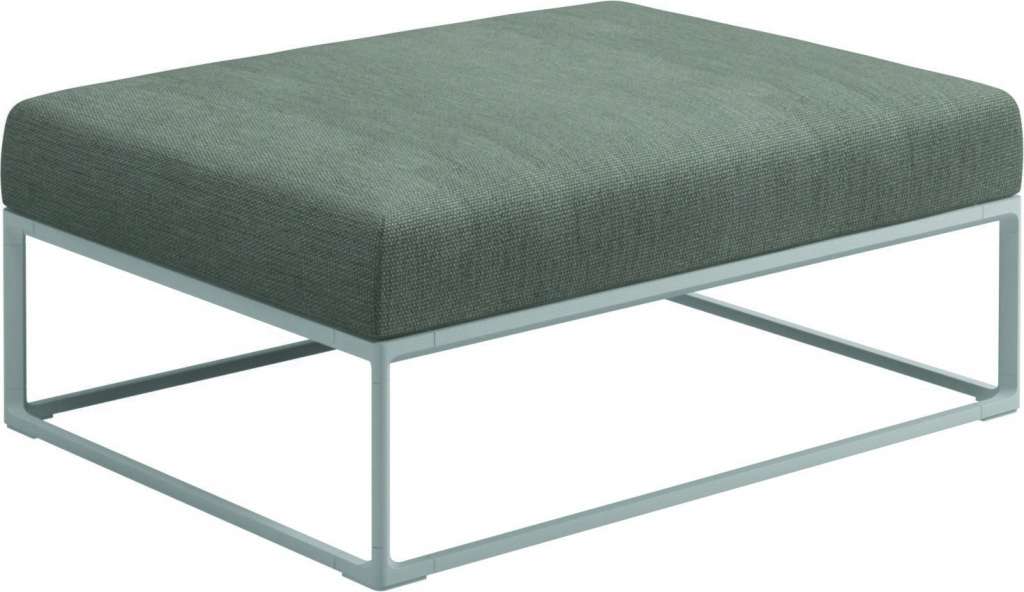 Gloster - Maya Ottomane - mez granite - gestell white - 100 x 75 cm - outdoor