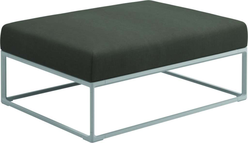 Gloster - Maya Ottomane - fife platinum - gestell white - 100 x 75 cm - outdoor