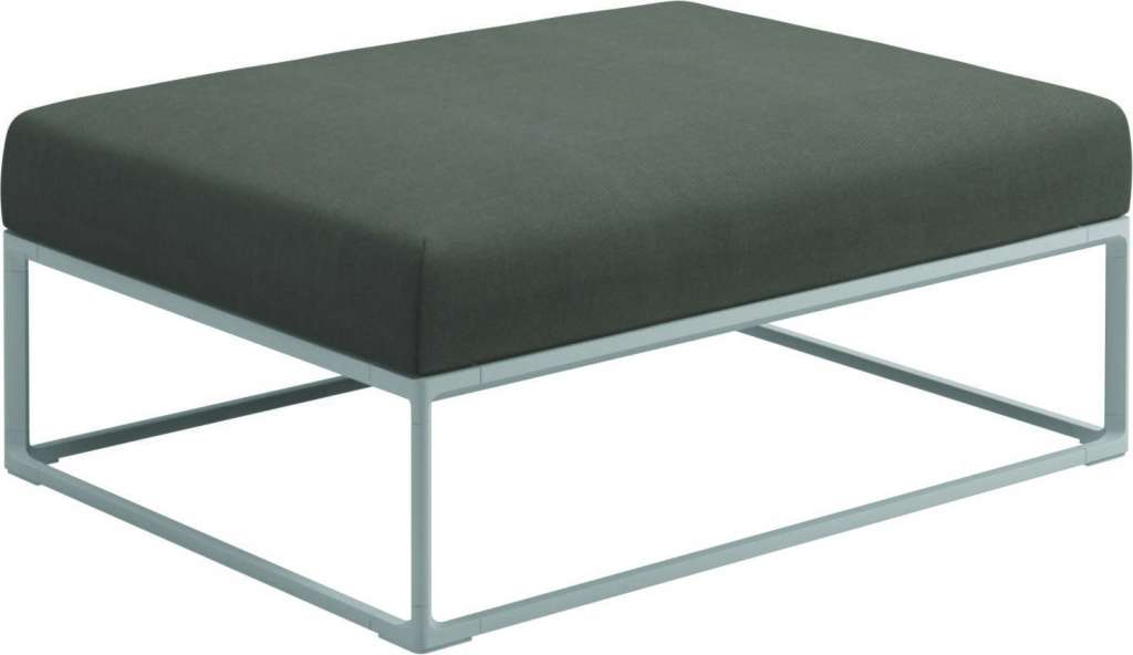 Gloster - Maya Ottomane - fife nickel - gestell white - 100 x 75 cm - outdoor