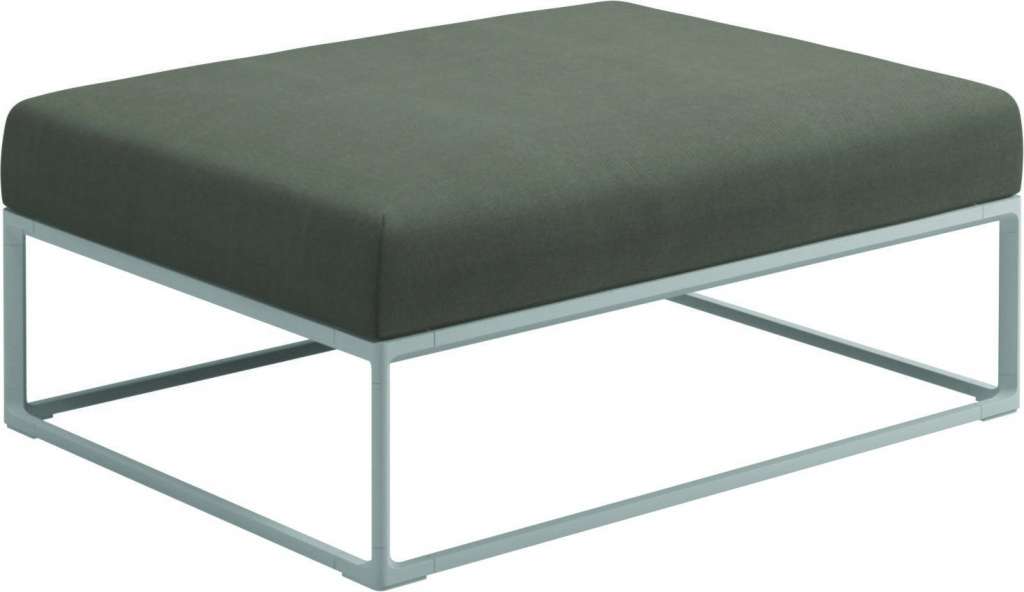 Gloster - Maya Ottomane - fife vesterhav sand - gestell white - 100 x 75 cm - outdoor