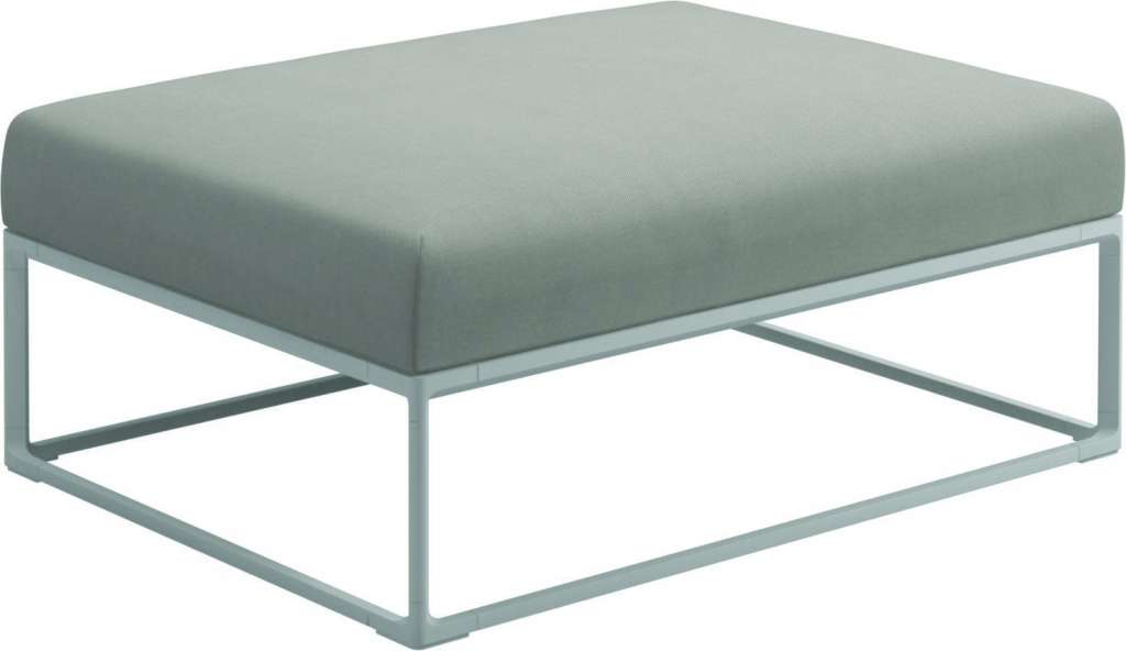 Gloster - Maya Ottomane - fife bone - gestell white - 100 x 75 cm - outdoor