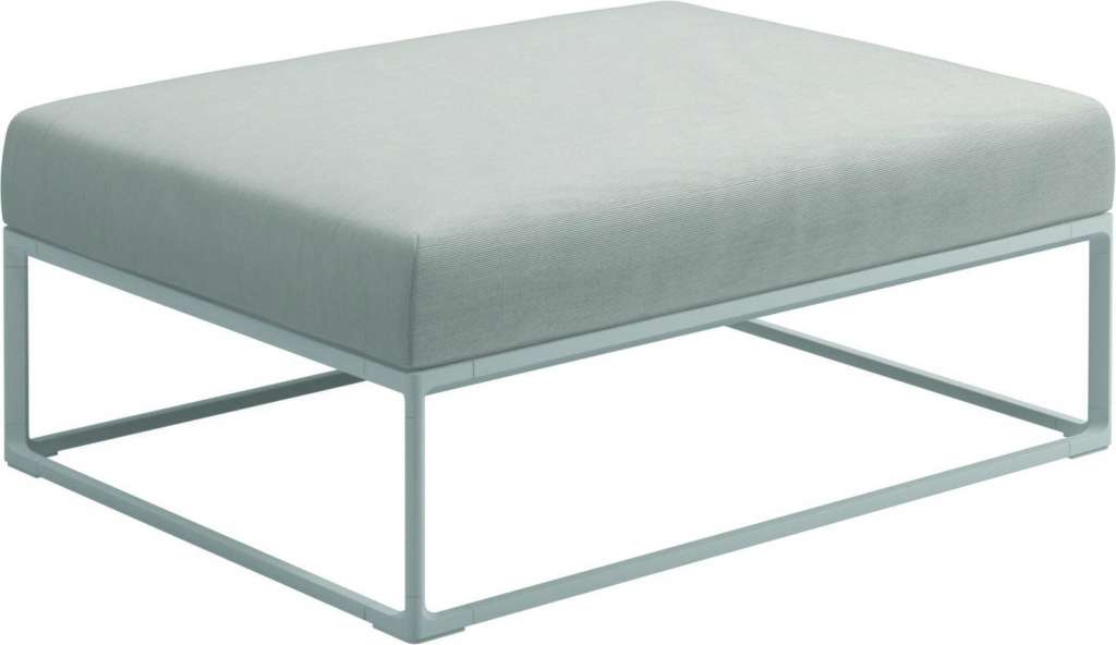 Gloster - Maya Ottomane - elite frost - gestell white - 100 x 75 cm - outdoor