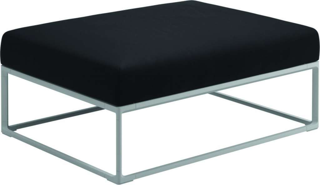 Gloster - Maya Ottomane - fife soot blue - gestell white - 100 x 75 cm - outdoor