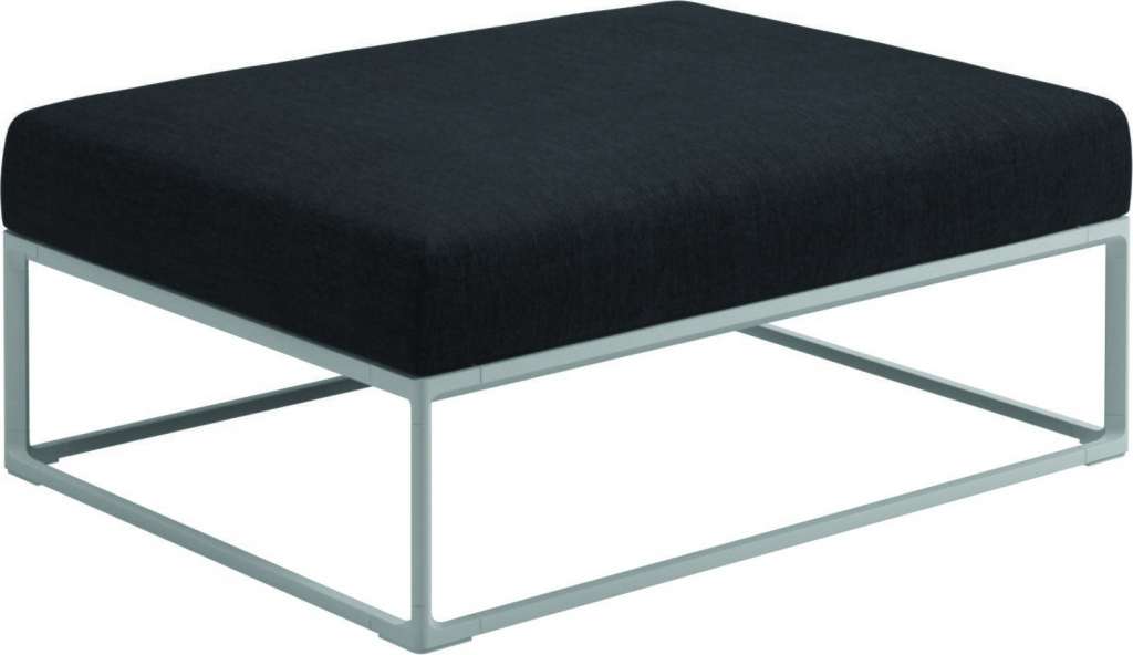Gloster - Maya Ottomane - fife nightshade - gestell white - 100 x 75 cm - outdoor