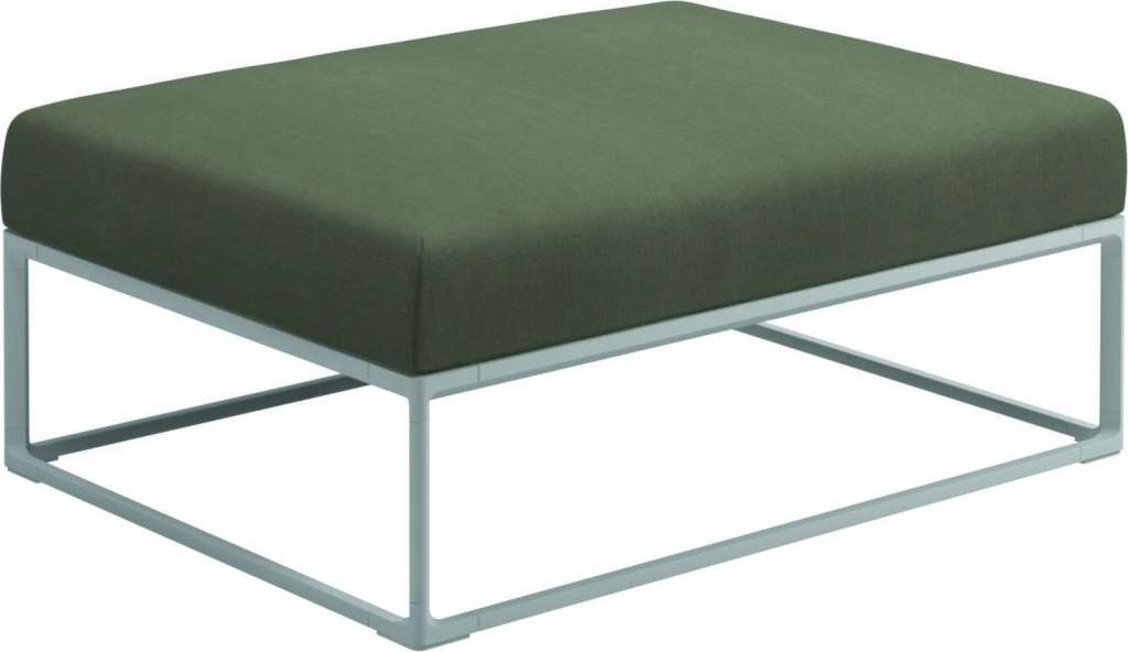 Gloster - Maya Ottomane - fife lichen - gestell white - 100 x 75 cm - outdoor