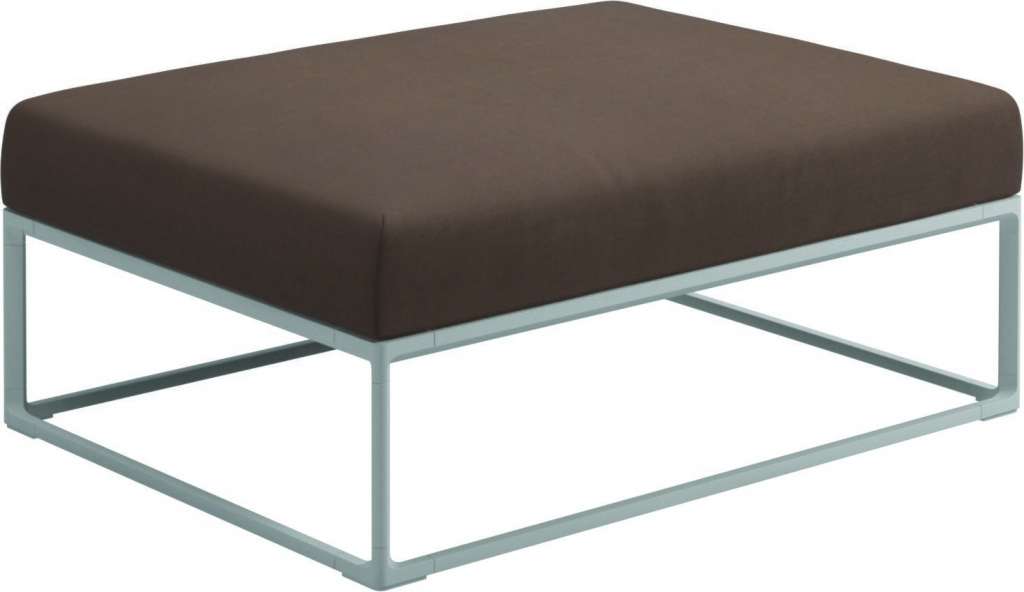 Gloster - Maya Ottomane - fife salmon - gestell white - 100 x 75 cm - outdoor