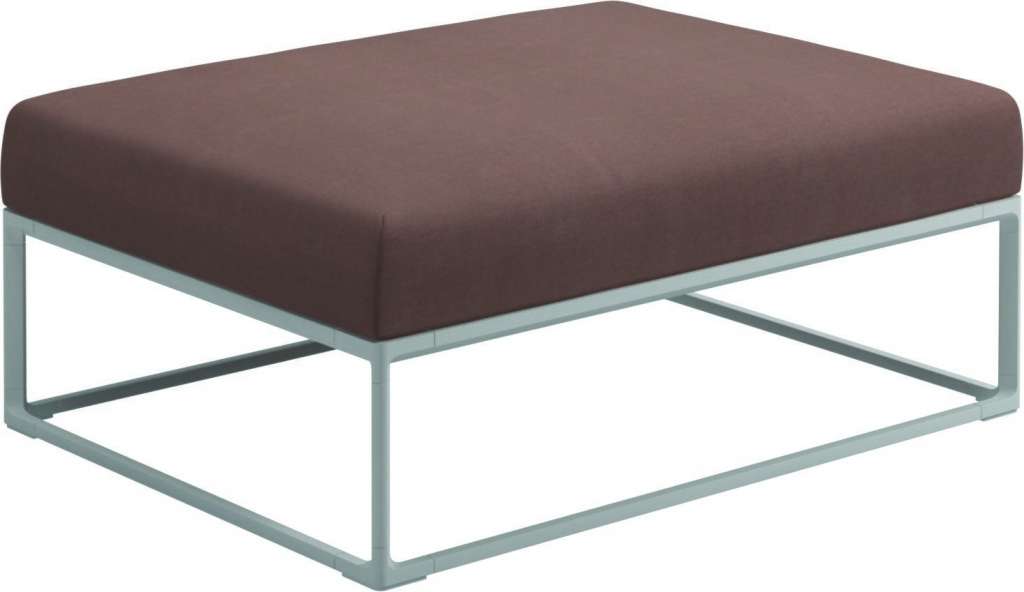 Gloster - Maya Ottomane - fife warm rose - gestell white - 100 x 75 cm - outdoor
