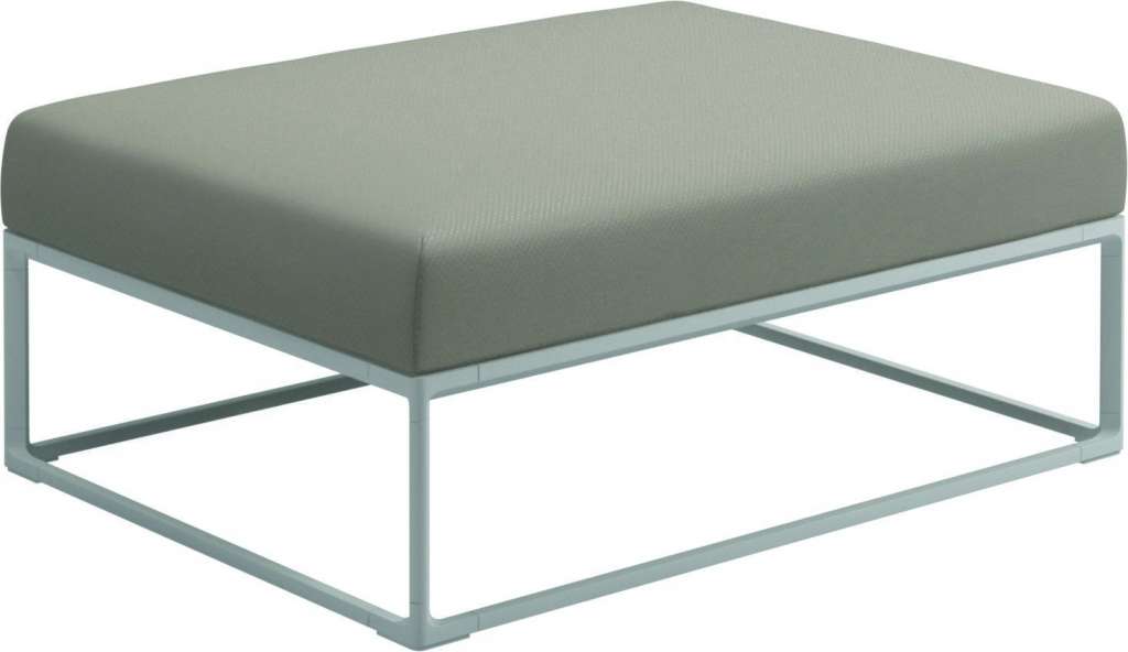 Gloster - Maya Ottomane - dot oyster - gestell white - 100 x 75 cm - outdoor